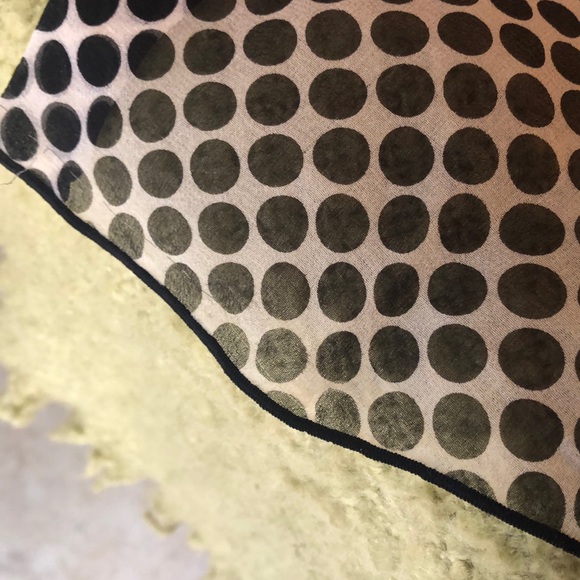 Kenneth Cole black sheer polka dot blouse size 6 - Picture 6 of 7